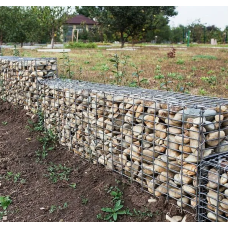 Габион цоколь спиральный оцинкованный (Ц) для забора 2х0,4х0,4х5х50х200 мм ГОСТ Р 58120-2018